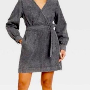 Target Brand Who What Where Acid Wash Wrap dress
